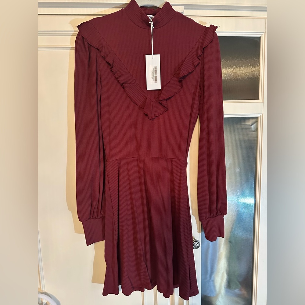 Reformation maroon red Chapel dress
